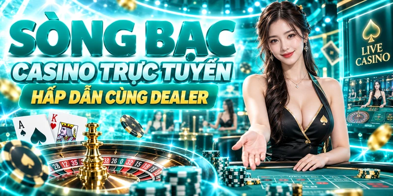 Sòng bạc Casino trực tuyến hấp dẫn cùng Dealer